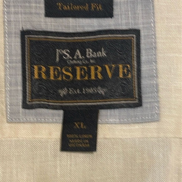 Jos. A. Bank Cream Casual Button Down Shirt - Picture 7 of 9